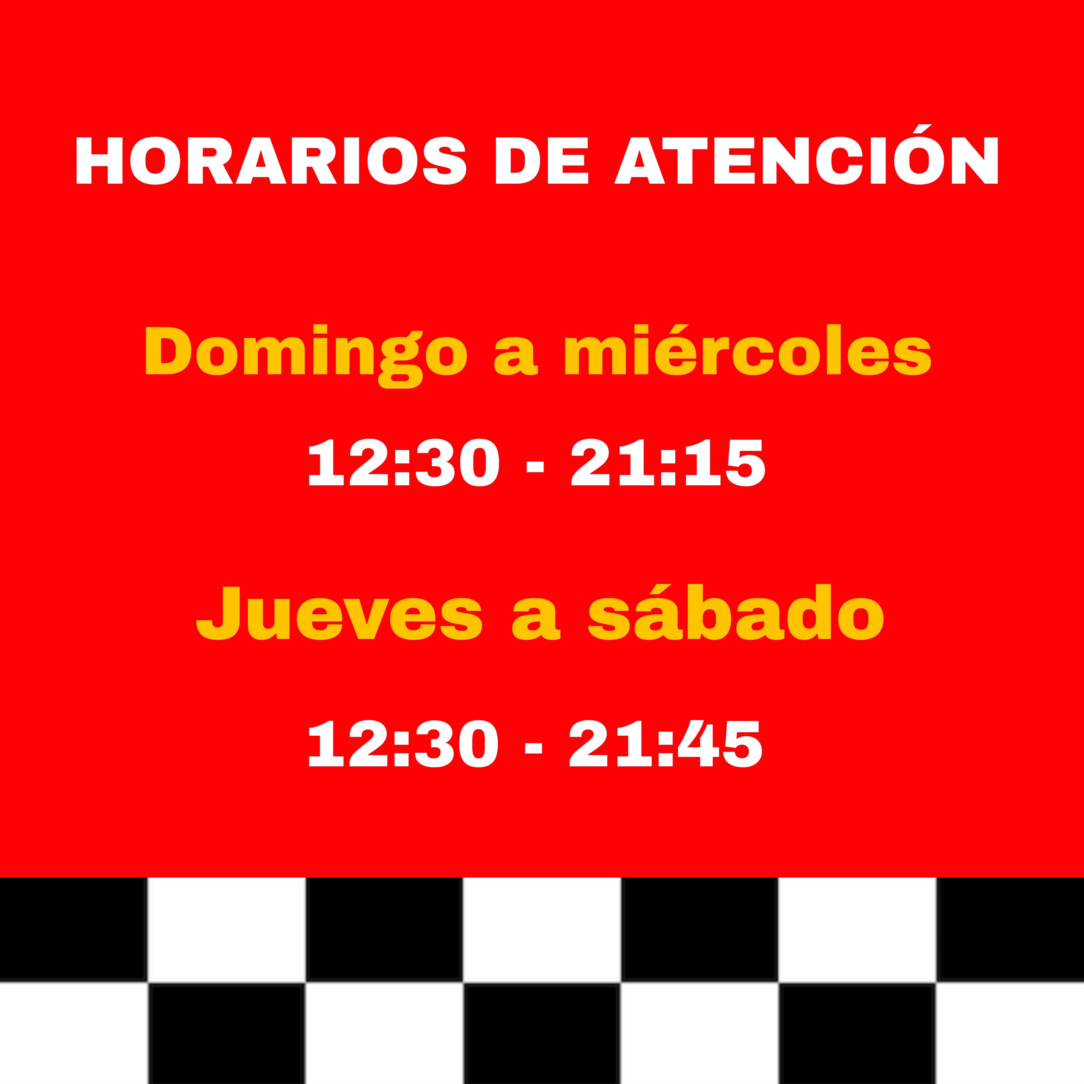 Horarios de atención